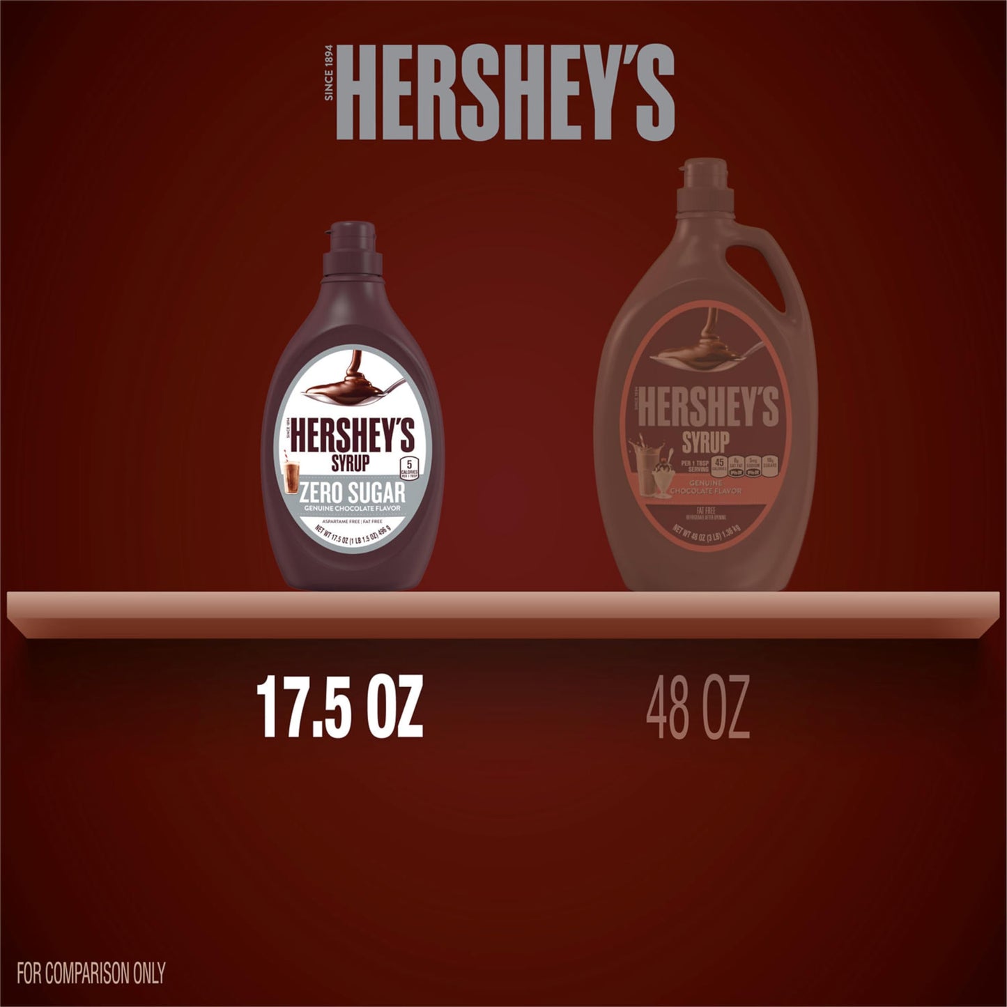 Hershey's Sugar Free Chocolate Syrup, 17.5 oz (Pack of 3)