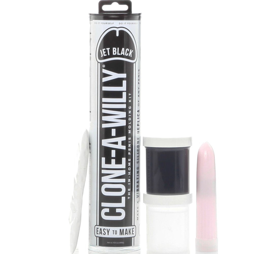 Clone-a-willy kit jet black skin vibrating
