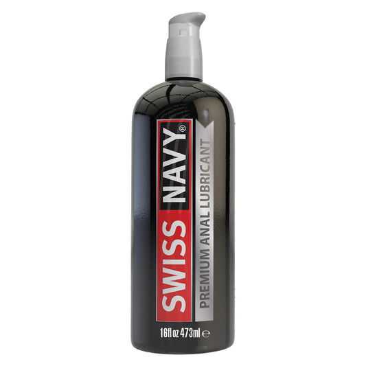 Swiss Navy Premium Silicone Lubricant for Anal Play with Clove Scent and Soothing Sensation, 16 oz