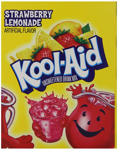Kool-Aid Soft Drink Mix, Unsweetened, Strawberry Lemonade, 0.19 oz (Pack of 192)