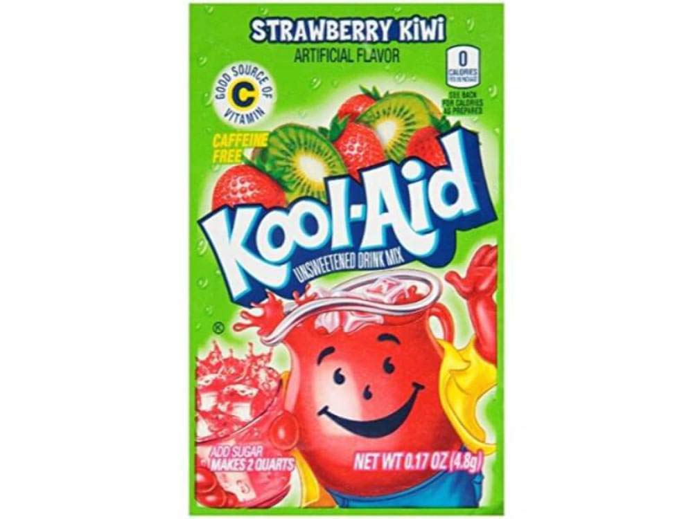 Kool-aid Strawberry Kiwi Unsweetened Soft Drink Mix 0.15-Ounce Envelopes (Pack of 48)