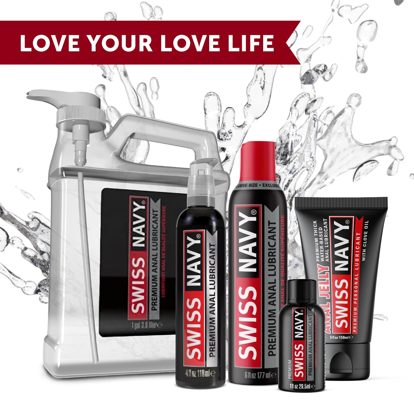 Swiss Navy Silicone Anal Based Lubricant, 8 Fl. Oz.