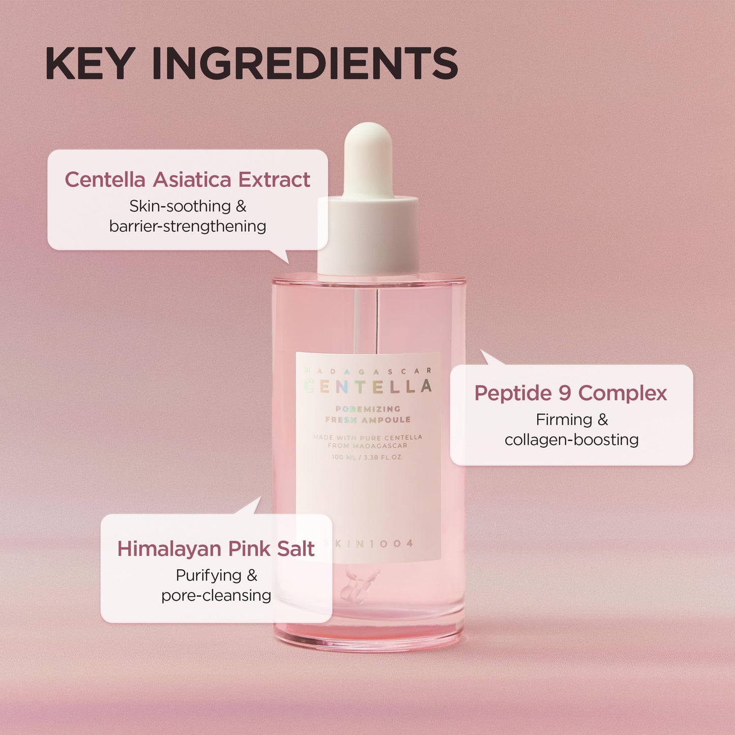 SKIN1004 Madagascar Centella Poremizing Fresh Ampoule – 100 mL | Tightening & Balancing Korean Serum for Smooth, Refined Pores