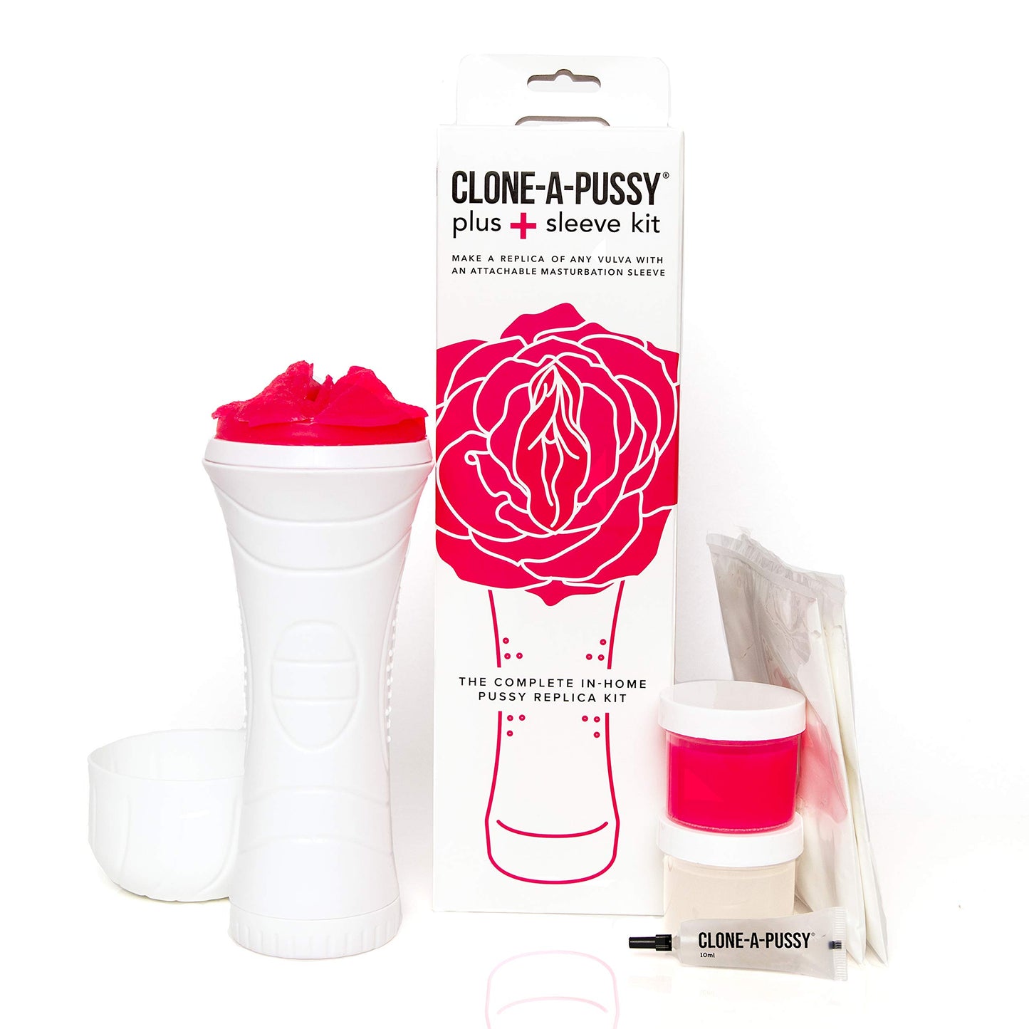 Clone-A-Pussy Plus Silicone Casting Kit with Stroker Sleeve - Hot Pink