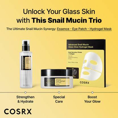 Advanced Snail Hydrogel Eye Patch by Cosrx for Unisex - 60 Pc Patches