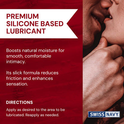 Swiss Navy Premium Silicone-Based Personal Lubricant & Lubricant Sex Gel For Couples, 1 Gallon