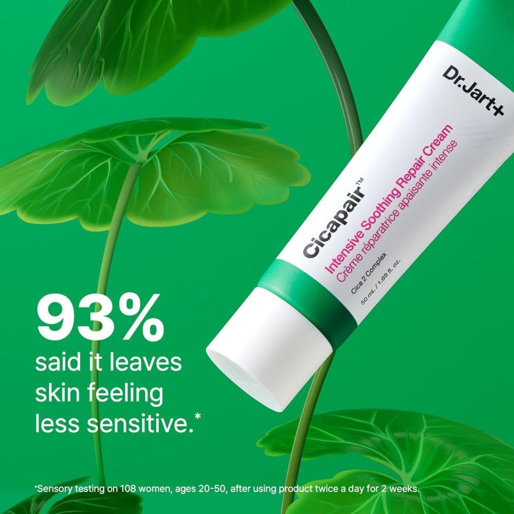 DR.JART+ Cicapair Intensive Soothing Repair Cream 1.69 fl oz (50ml) - Hydrating & Calming Formula for Sensitive Skin, Dermatologist Tested, Paraben-Free, Sulfate-Free